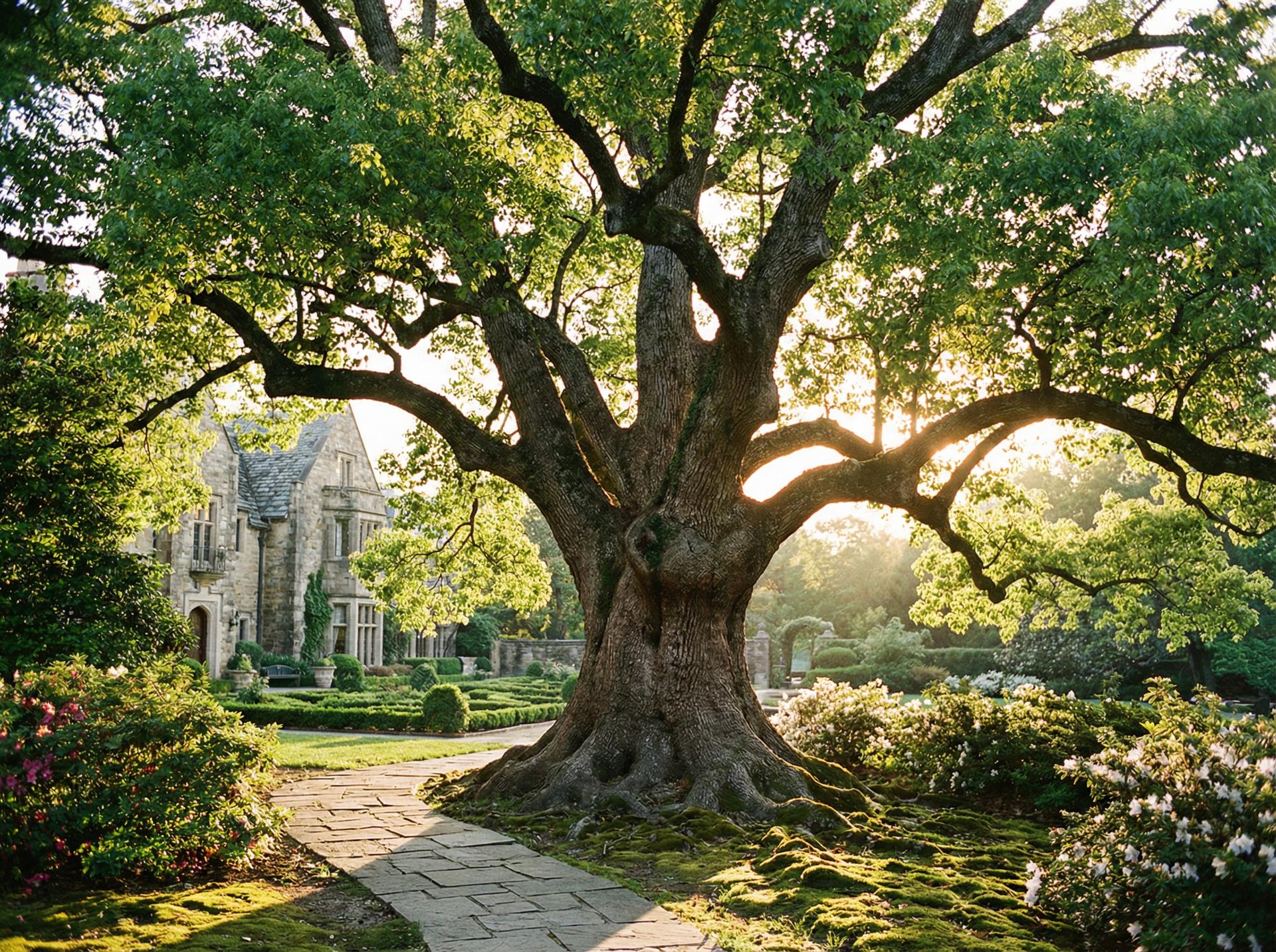 小马拉大车老树植物视频